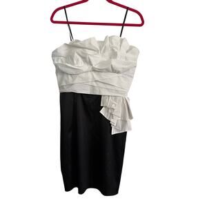 Maxandcleo Women's Black White Sleeveless Formal Mini Dress Size 10